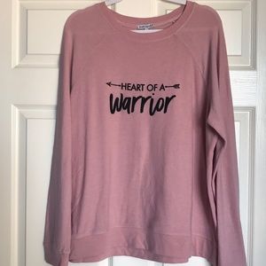 Dusty Rose Heart of a Warrior Sweater XL